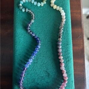 Handmade Multi gemstone, Hand-knotted Necklace